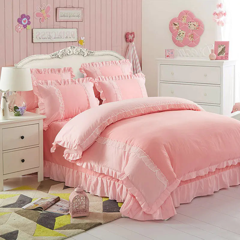 Princess Style Cotton 4-Piece Bedding Set