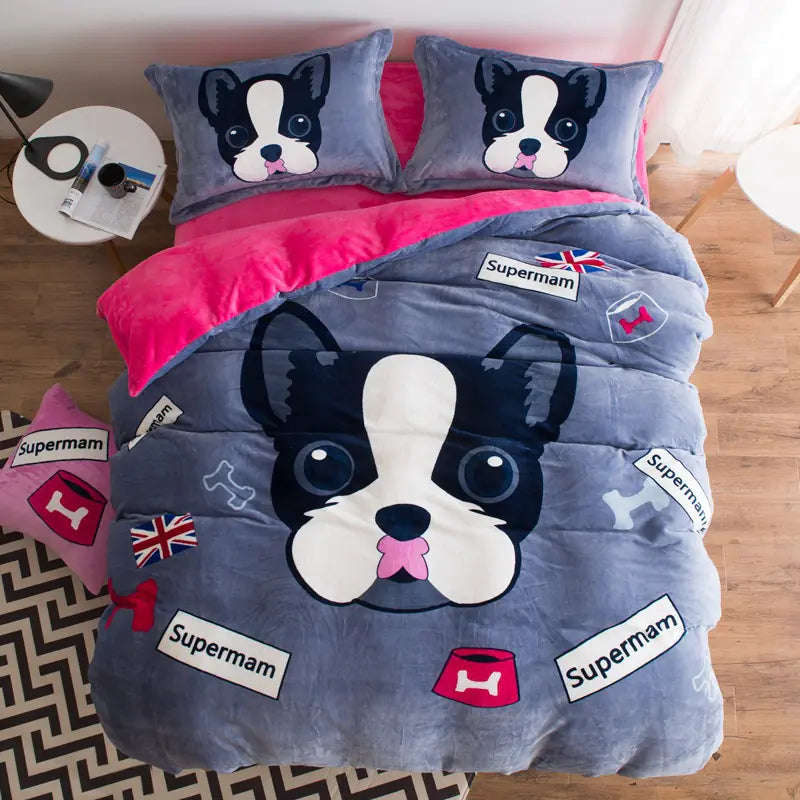 Thick Fleece 4-Piece Bedding Set - Direct From Manufacturer