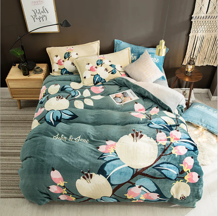 Thick Fleece 4-Piece Bedding Set - Direct From Manufacturer