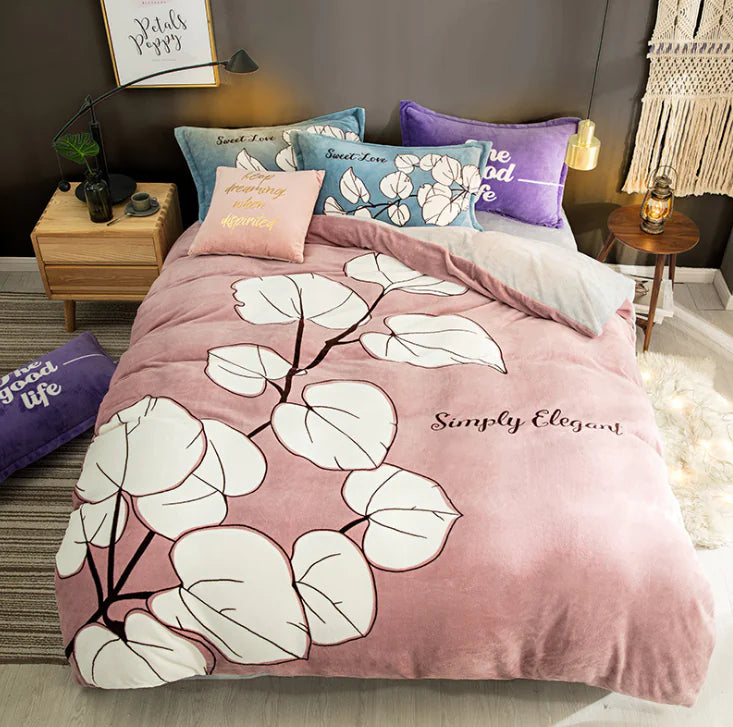 Thick Fleece 4-Piece Bedding Set - Direct From Manufacturer