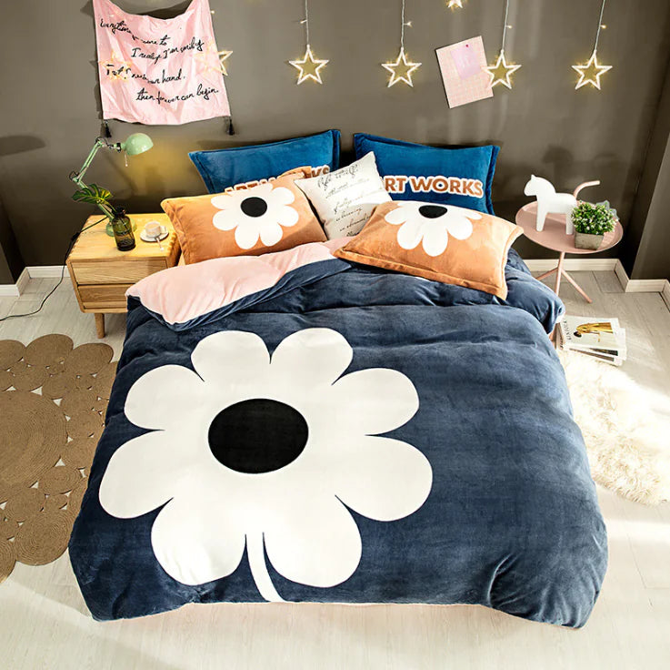 Thick Fleece 4-Piece Bedding Set - Direct From Manufacturer