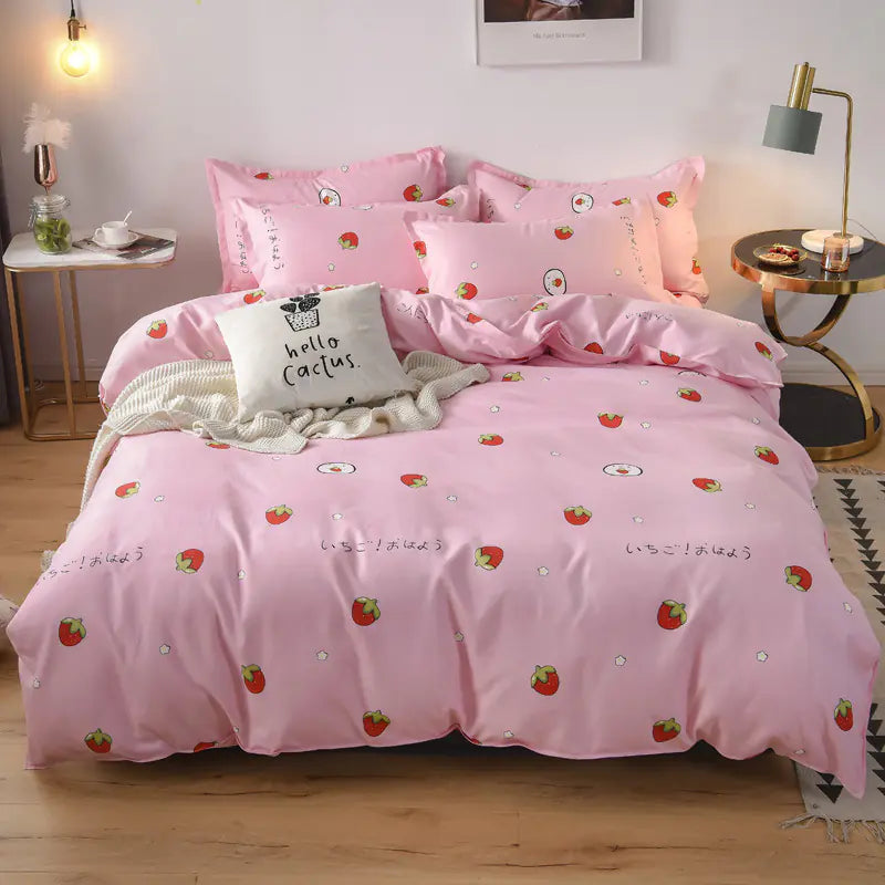 Thick Cotton Bedding Set for Fall/Winter (4 Pieces)