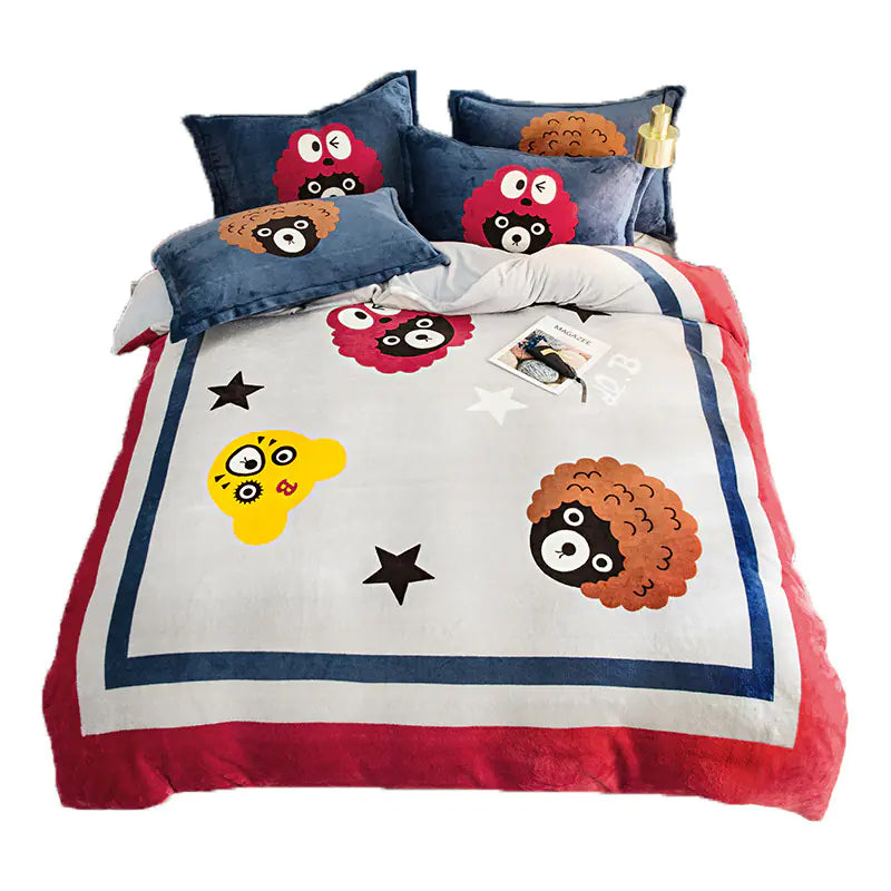 Thick Fleece 4-Piece Bedding Set - Direct From Manufacturer