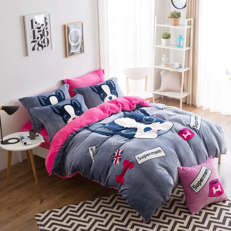 Thick Fleece 4-Piece Bedding Set - Direct From Manufacturer