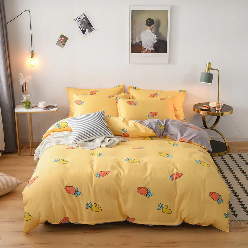 Thick Cotton Bedding Set for Fall/Winter (4 Pieces)