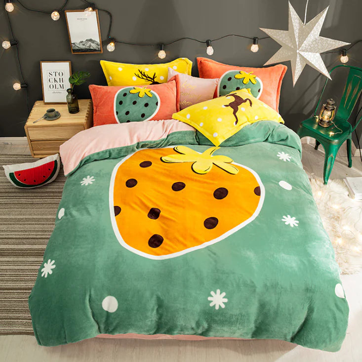 Thick Fleece 4-Piece Bedding Set - Direct From Manufacturer