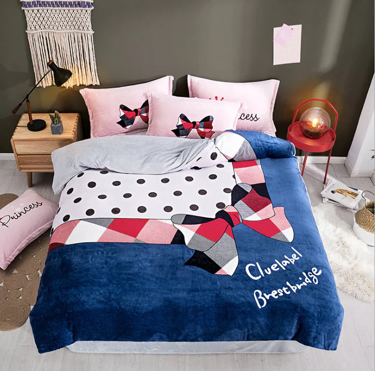 Thick Fleece 4-Piece Bedding Set - Direct From Manufacturer
