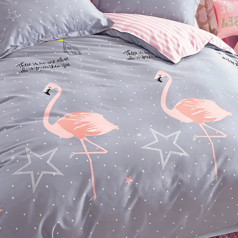 Flamingo Bedding Set - 4 Pieces