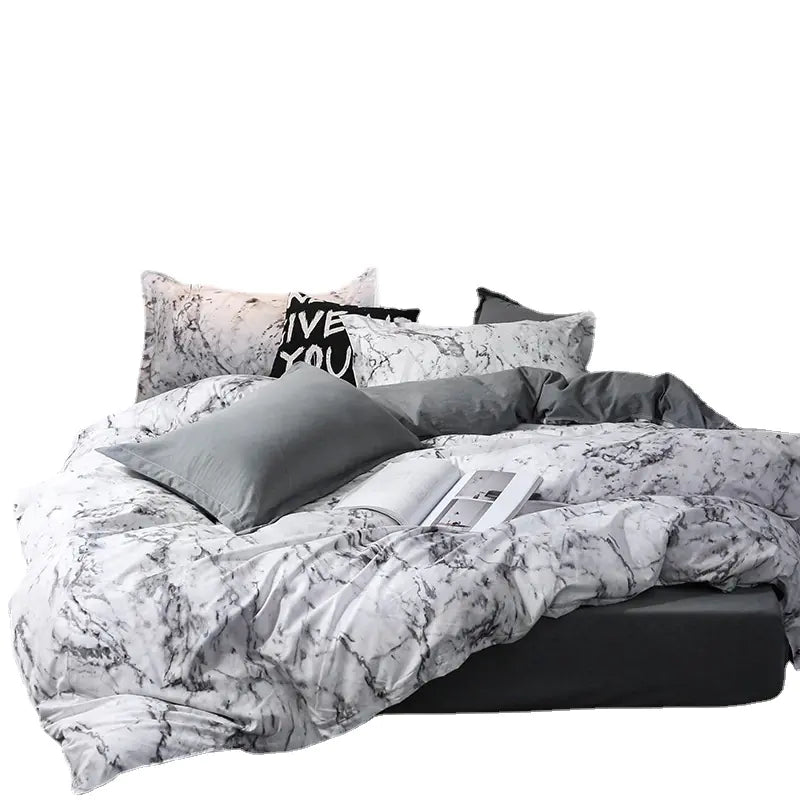 Cross-Border Home Textiles Bedding Set with Duvet & Pillow