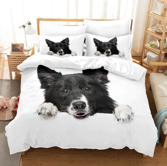 Cute Dog Print Bedding Set