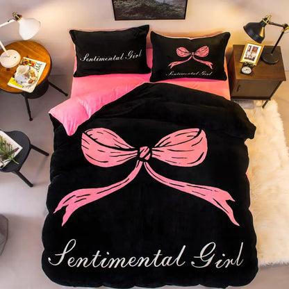 Thick Fleece 4-Piece Bedding Set - Direct From Manufacturer