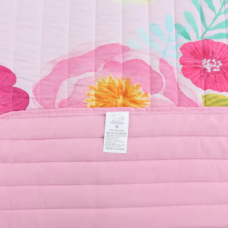 3-Piece Soft Pink Unicorn Bedding Set for Kids