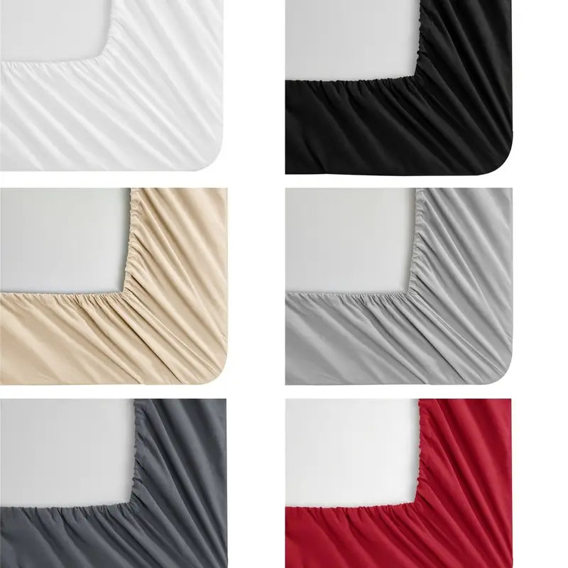 Brushed Microfiber Bedding Set with Fitted Sheet (4 Pcs)