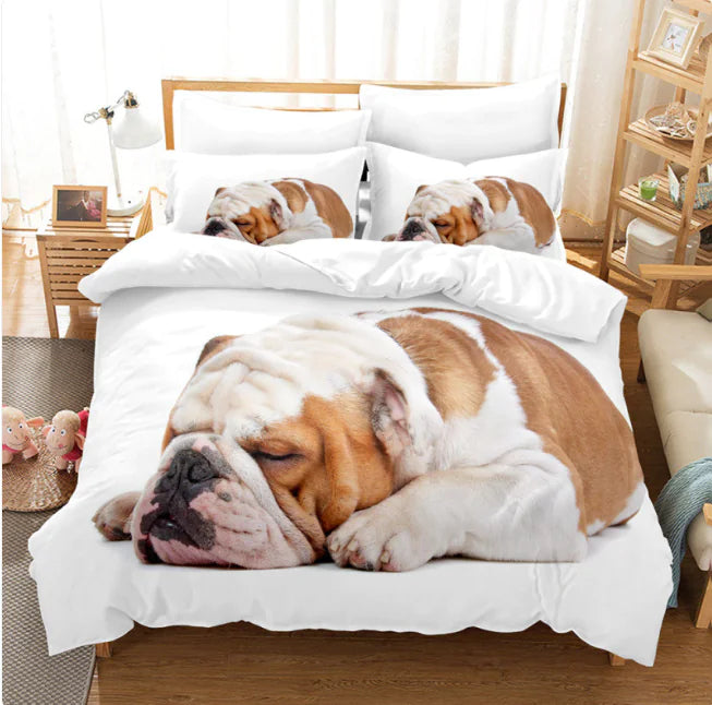 Cute Dog Print Bedding Set
