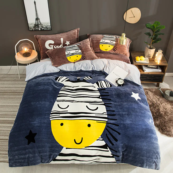 Thick Fleece 4-Piece Bedding Set - Direct From Manufacturer