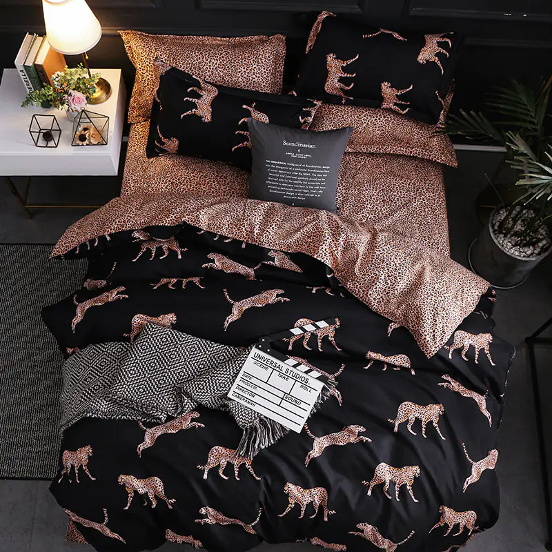 Cross-Border Home Textiles Bedding Set with Duvet & Pillow