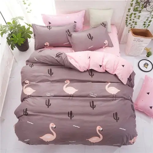 Aloe Cotton 4-Piece Bedding Set with Duvet Cover