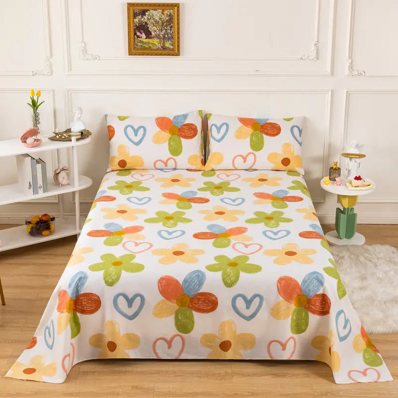 New Cotton Cartoon Bedding Set for Students and Kids