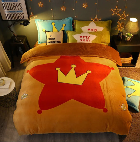 Thick Fleece 4-Piece Bedding Set - Direct From Manufacturer