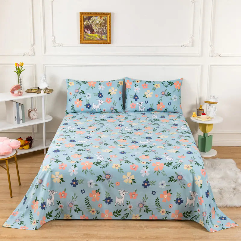 New Cotton Cartoon Bedding Set for Students and Kids