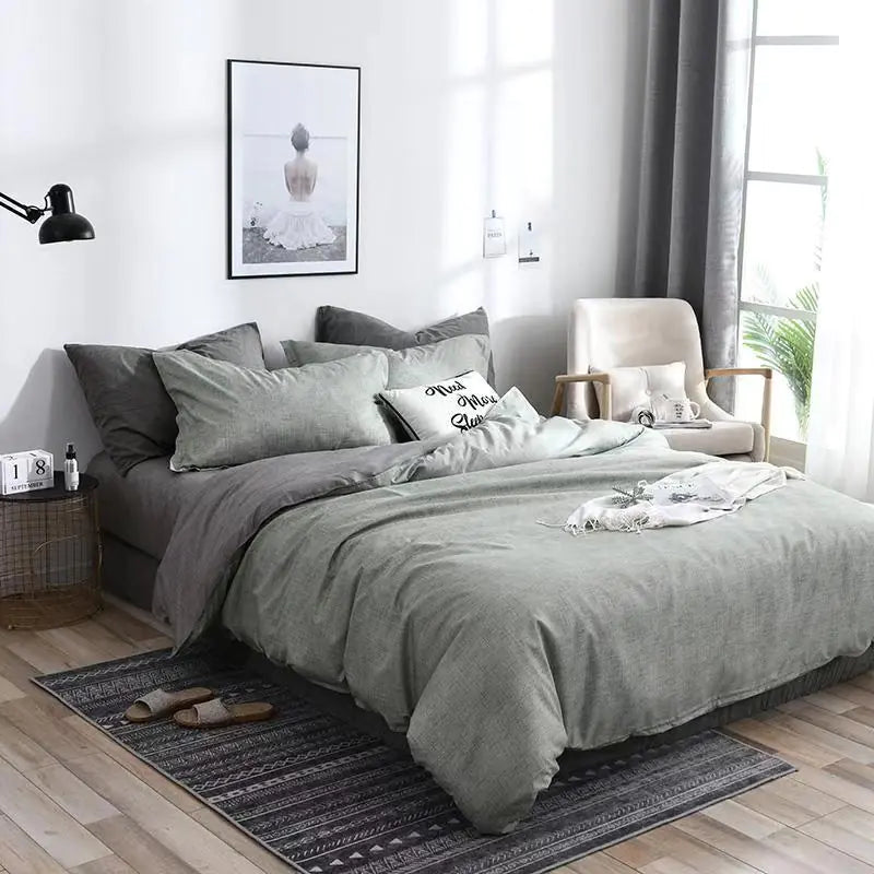 Cross-Border Home Textiles Bedding Set with Duvet & Pillow