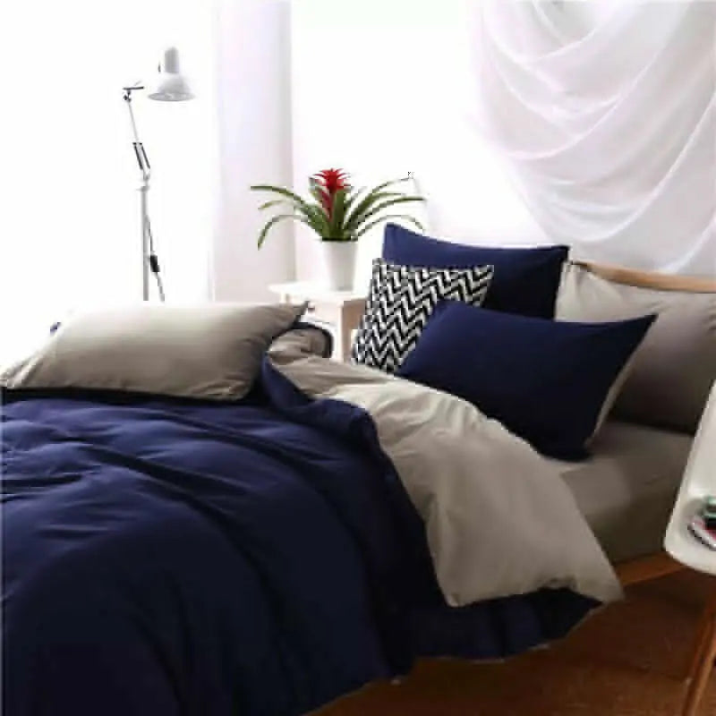 4-Piece Cotton Bedding Set with Duvet Cover