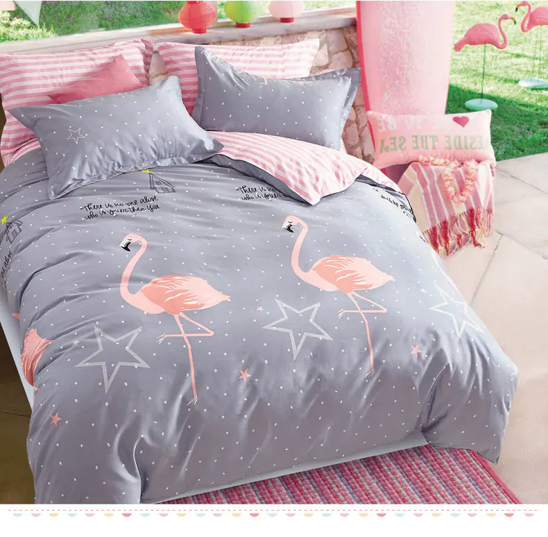Flamingo Bedding Set - 4 Pieces