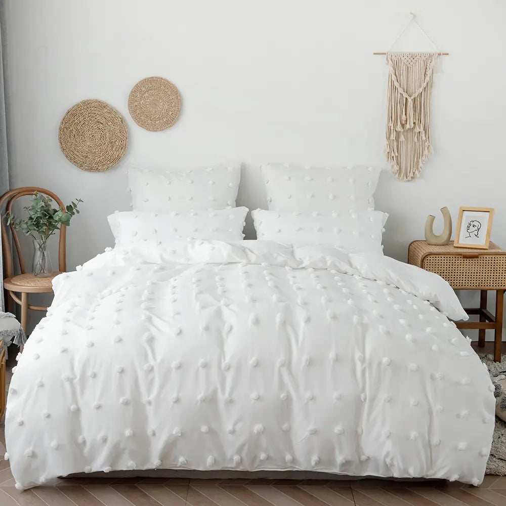 Cross-Border Manufacturer Solid Color Bedding Set (3 Pieces)