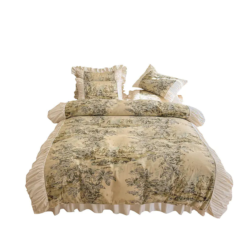 French Romantic 4-Piece Cotton Bedding Set