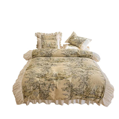 French Romantic 4-Piece Cotton Bedding Set