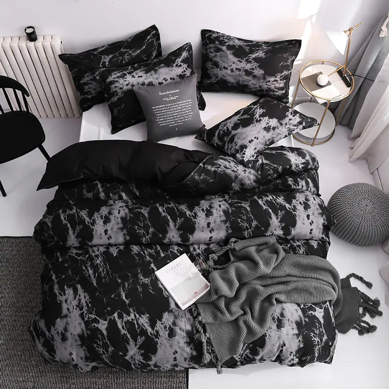 Cross-Border Home Textiles Bedding Set with Duvet & Pillow