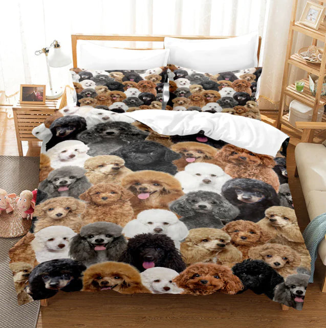 Cute Dog Print Bedding Set