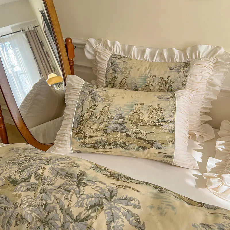 French Romantic 4-Piece Cotton Bedding Set