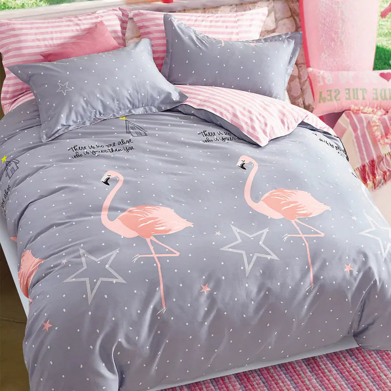 Flamingo Bedding Set - 4 Pieces