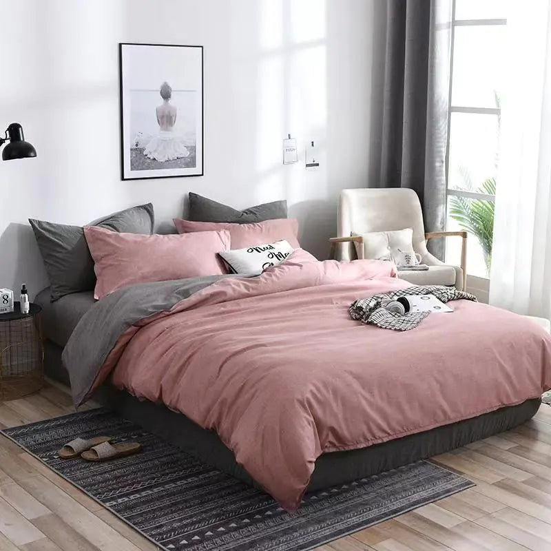 Cross-Border Home Textiles Bedding Set with Duvet & Pillow