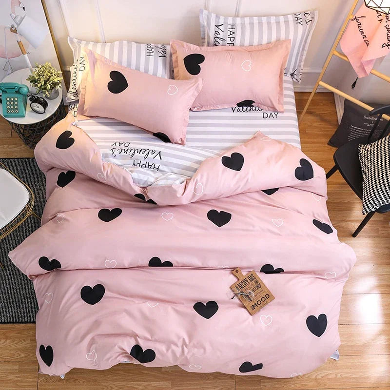 Aloe Cotton 4-Piece Bedding Set with Duvet Cover