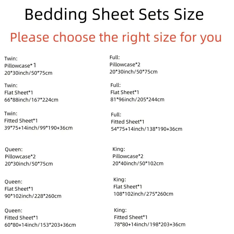 Brushed Microfiber Bedding Set with Fitted Sheet (4 Pcs)