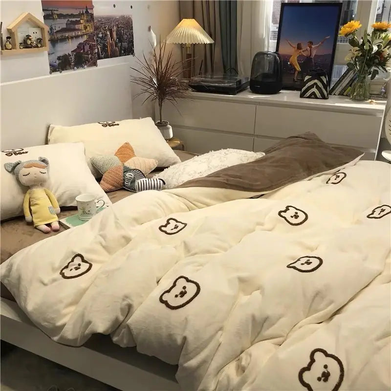 Dormitory Single Student Bedding Set - 3 Pieces