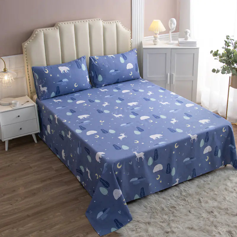 New Cotton Cartoon Bedding Set for Students and Kids